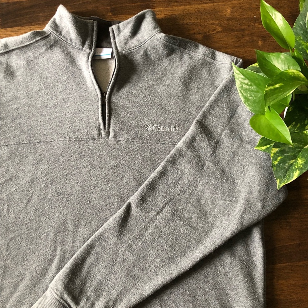 Columbia Quarter-Zip Pullover Gray Men’s Medium
